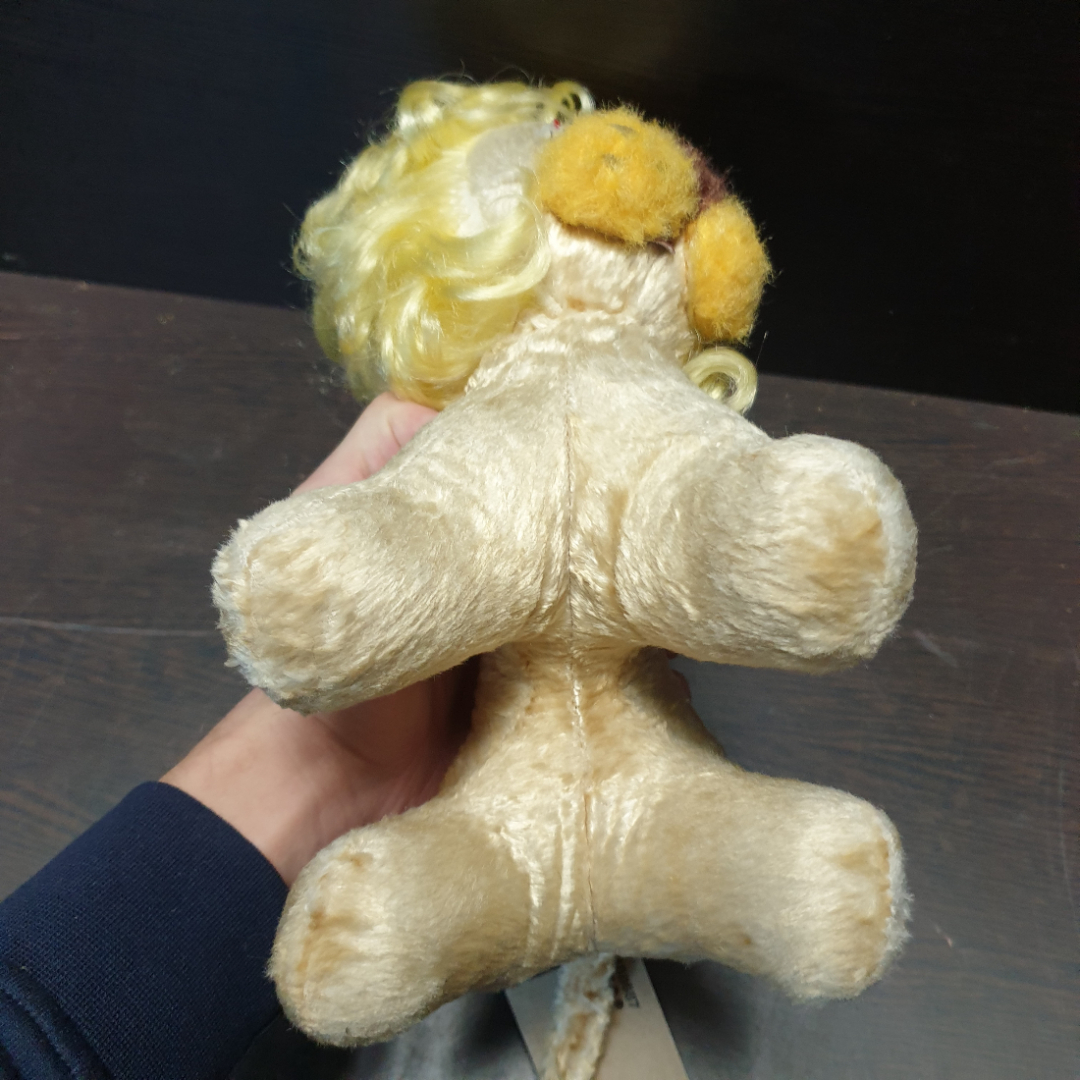 Мягкая игрушка "Лев", СССР, есть повреждение на спине льва. Картинка 6